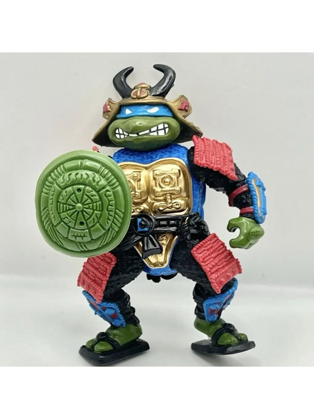 1990 TMNT Teenage Mutant Ninja Turtles – SAMURAI LEONARDO – With Shield